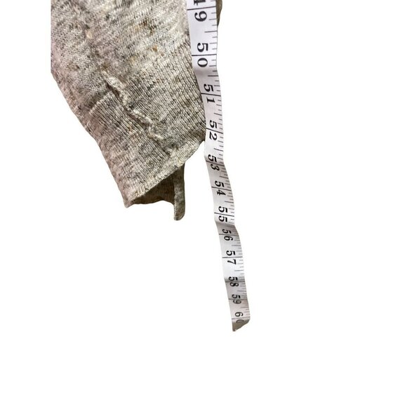 Zara Knit Heather Linen Blend Long Tail Open Cardigan Sweater Size Medium - Picture 7 of 10